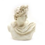 Apollo, a parian bust after C. Delpech