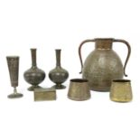 A collection of Islamic metalware,
