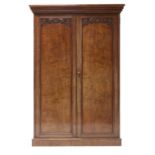 A Victorian mahogany wardrobe by Hindley & Sons