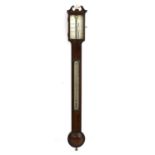 A George III mahogany stick barometer,