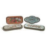 A near pair of Victorian beadwork trays,