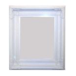 A large white painted mirror,