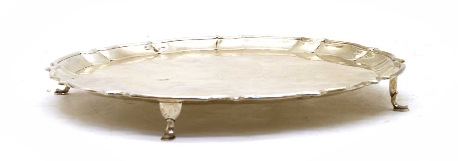 A silver salver,