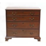 A mahogany, satinwood crossbanded and inlaid batchelor's chest,