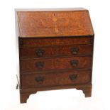 An Edwardian mahogany bureau,