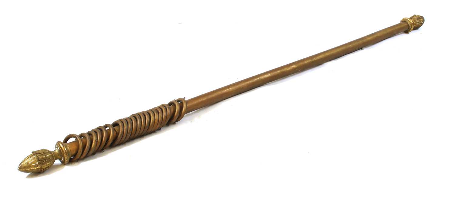 A William IV giltwood curtain pole