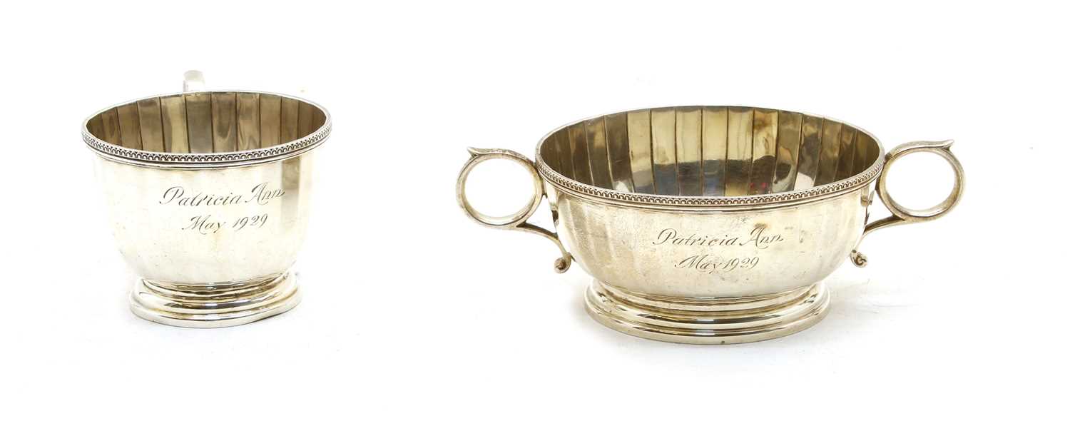 A silver Mappin and Webb cup,