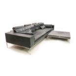 An Italian ‘Contempo’ leather sofa and matching coffee table,