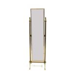 A 20th century brass cheval mirror,