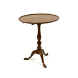 A George III mahogany tripod occasional table,