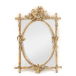 A modern carved mirror,