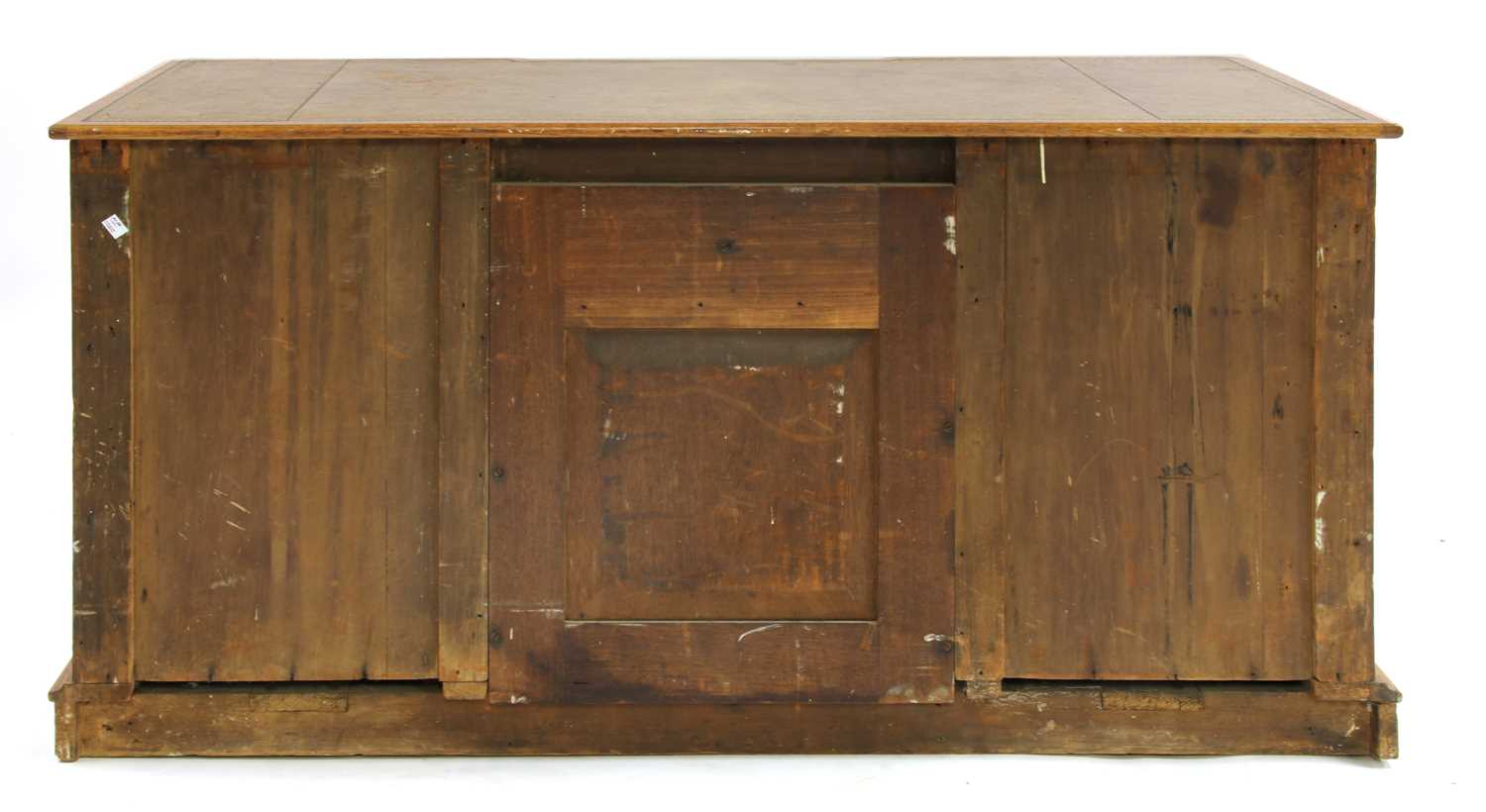 A Victorian pollard oak desk, - Image 4 of 5