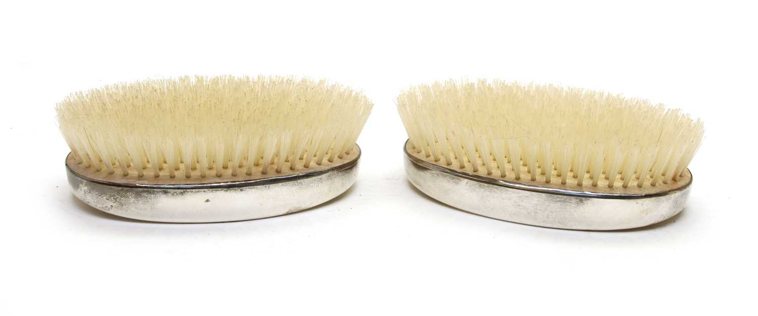 A pair of silver mounted brushes, - Image 3 of 3