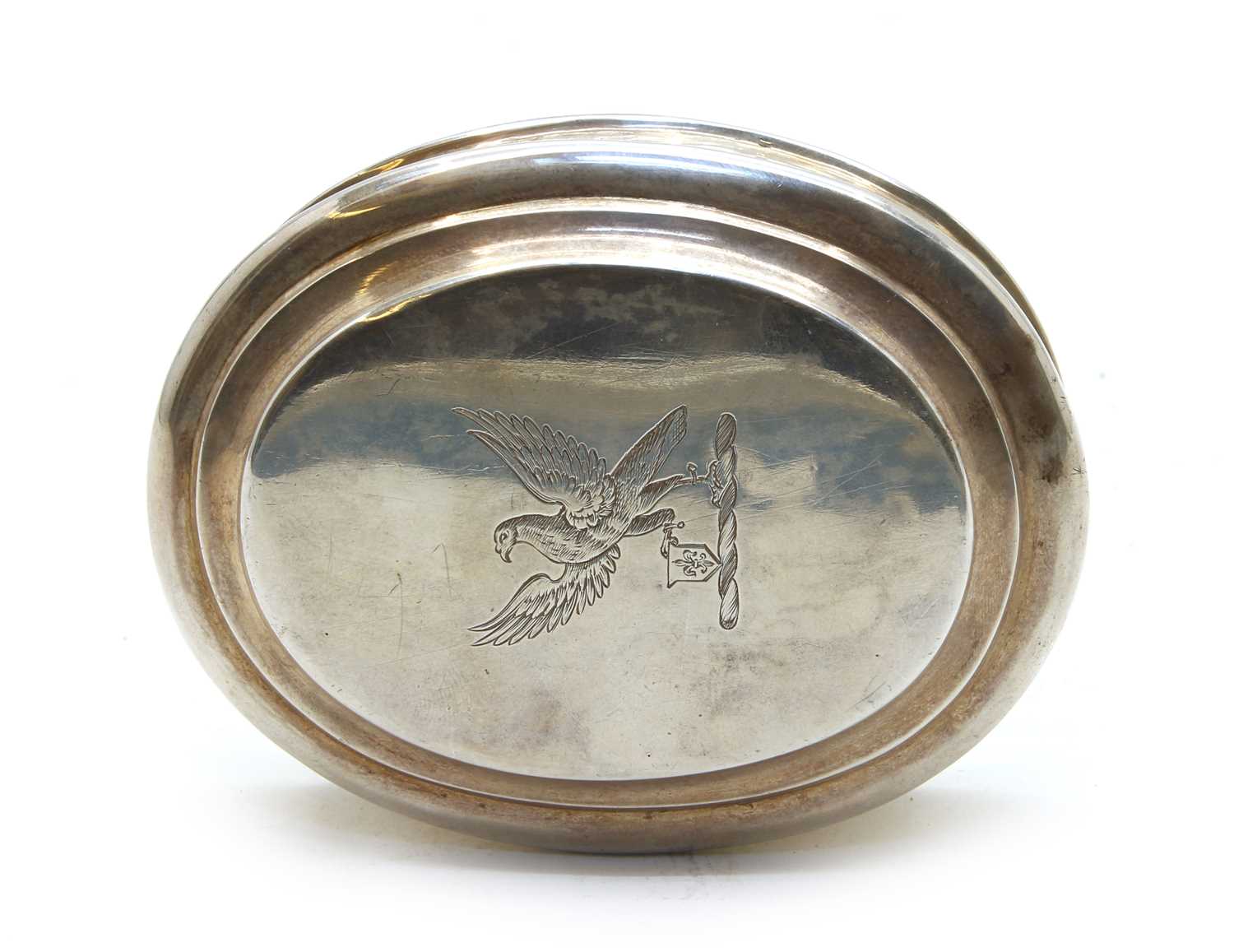 A Britannia silver table snuff box, - Image 3 of 3