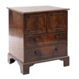 A mahogany commode chest,