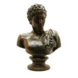 A terracotta bust of Hermes,