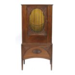 An 18th century mahogany barrel organ case,