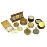 Seven pocket aneroid barometers,