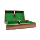 A pair of mahogany baize lined butler's trays,