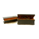 Two Wooden woodworker's tool chests,