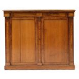 A Victorian blonde oak dwarf bookcase,