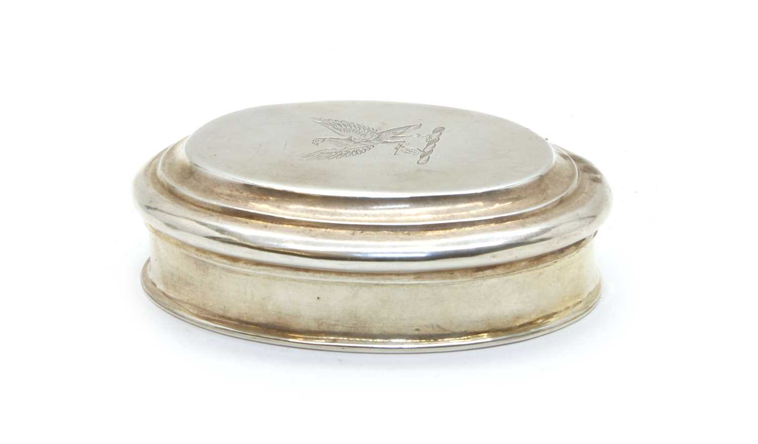 A Britannia silver table snuff box,