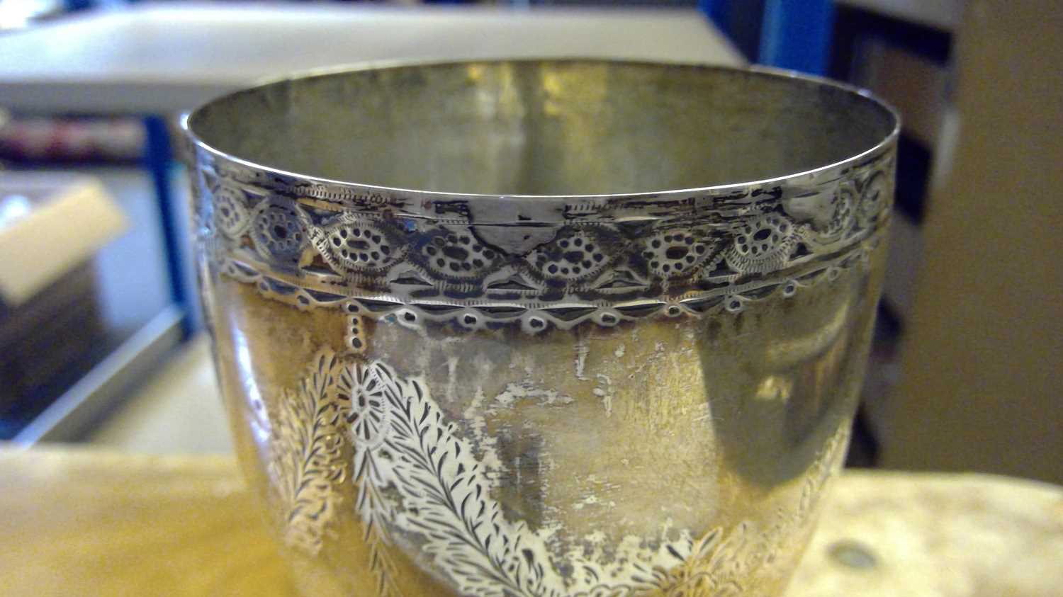 A Victorian silver goblet, - Image 6 of 7