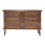 A Continental walnut chest,