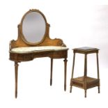 A French gilt wood dressing table,