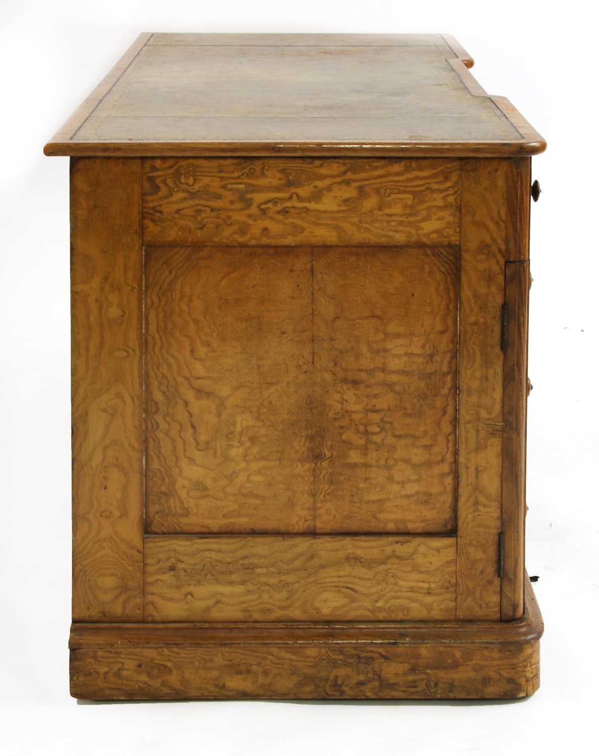 A Victorian pollard oak desk, - Image 3 of 5