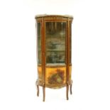 A French Louis XV style mahogany vitrine