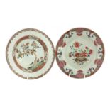 Two Chinese famille rose plates,