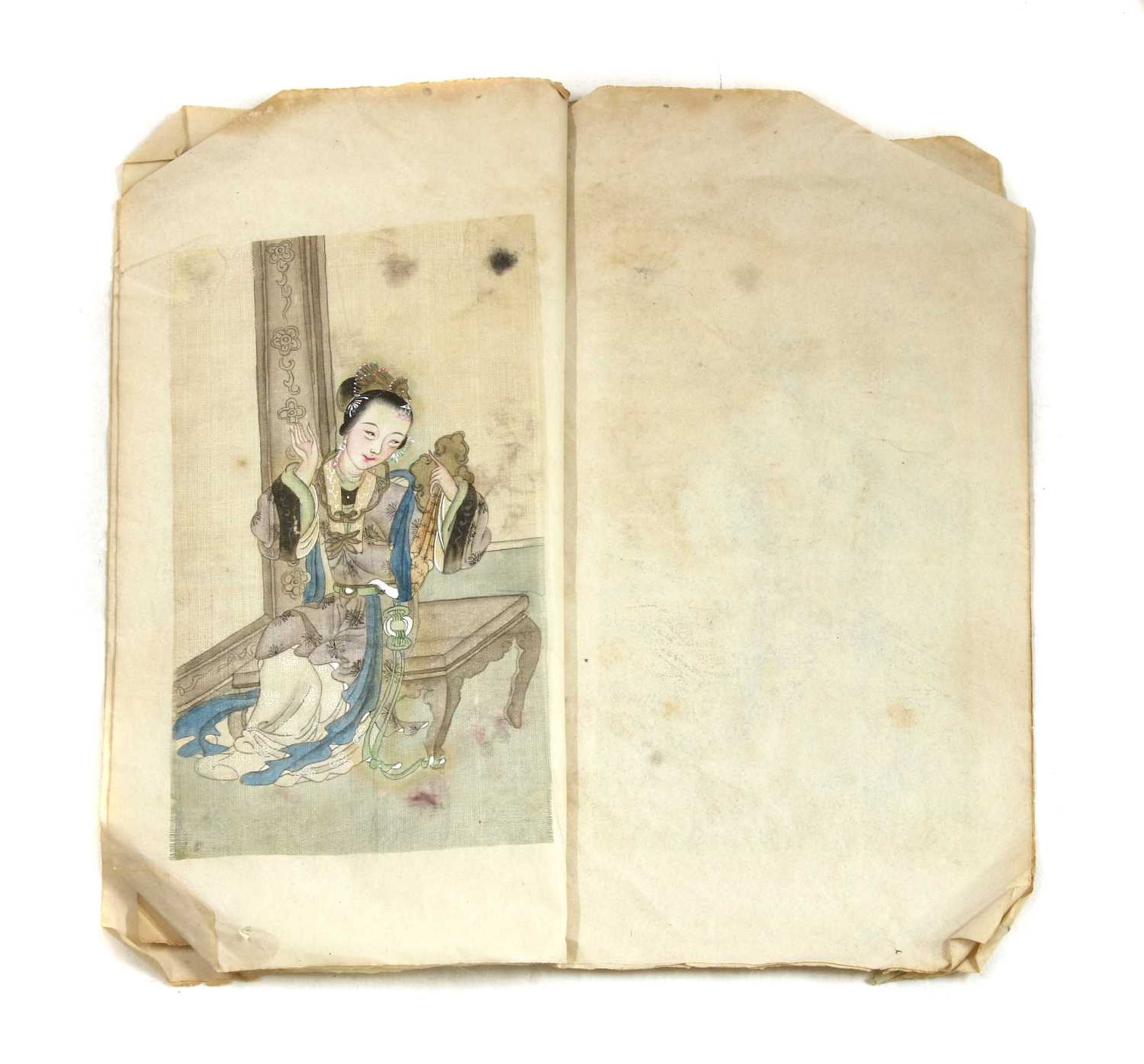 A collection of four Chinese gouache paintings, - Image 8 of 10