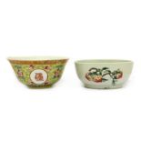 Two Chinese famille rose bowls,