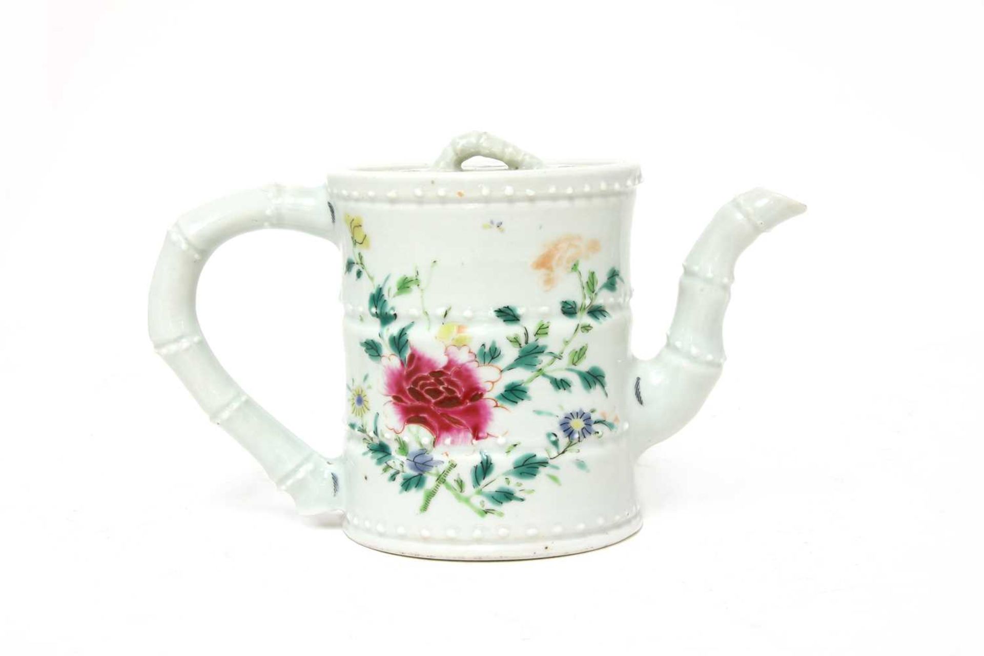 A Chinese famille rose teapot, - Image 2 of 3