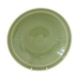 A Chinese Longquan celadon plate,