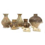 A collection of earthenware items