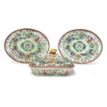 A Chinese Canton enamelled famille rose tureen and cover,