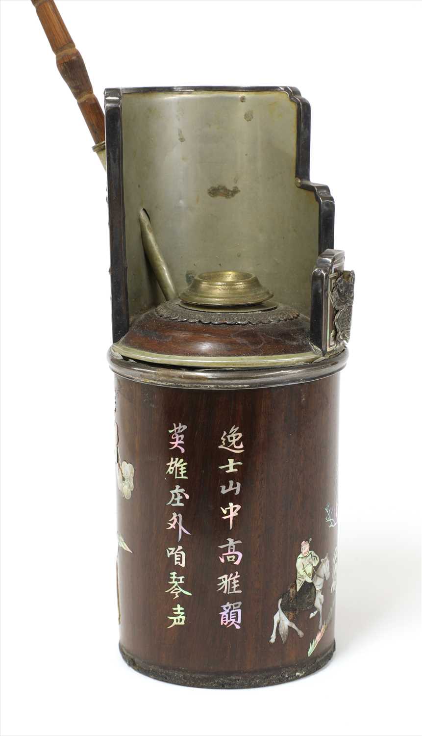 A Chinese wood water pipe, - Image 2 of 7