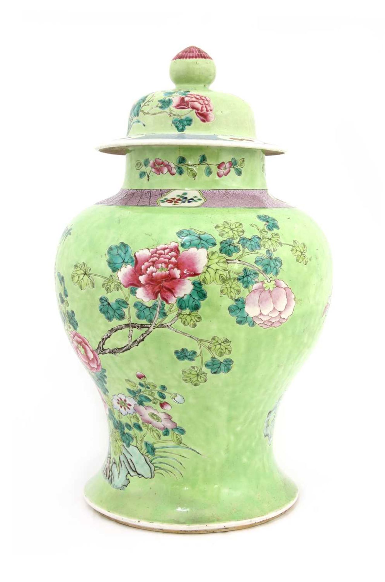 A Chinese famille rose vase and cover, - Image 2 of 5