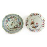 A Chinese export famille rose dish,