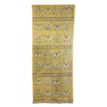 A Chinese embroidered column wrap,