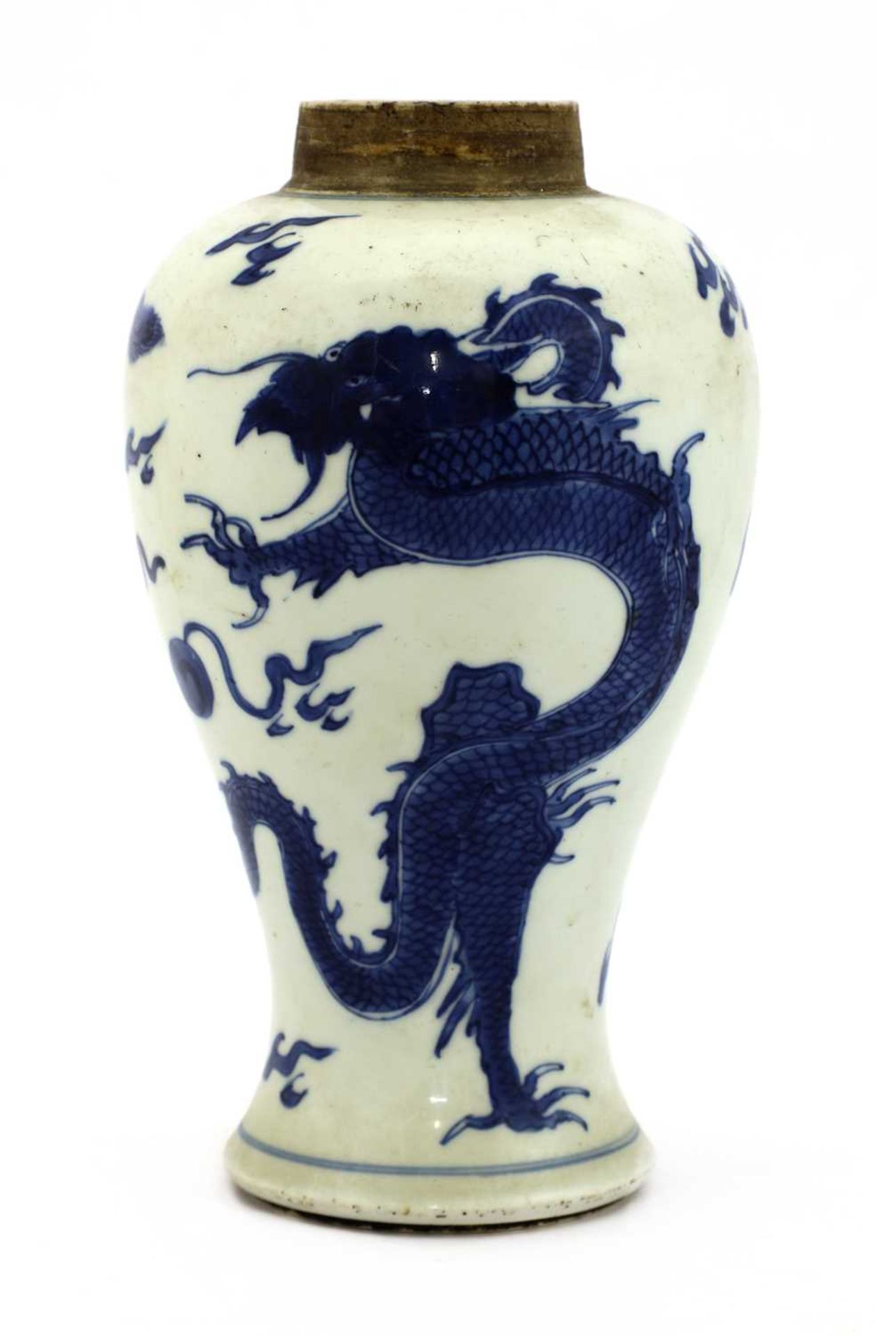 A Chinese blue and white vase,