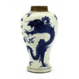 A Chinese blue and white vase,