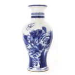 A Chinese blue and white vase,