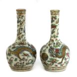 A pair of Chinese famille rose vases,