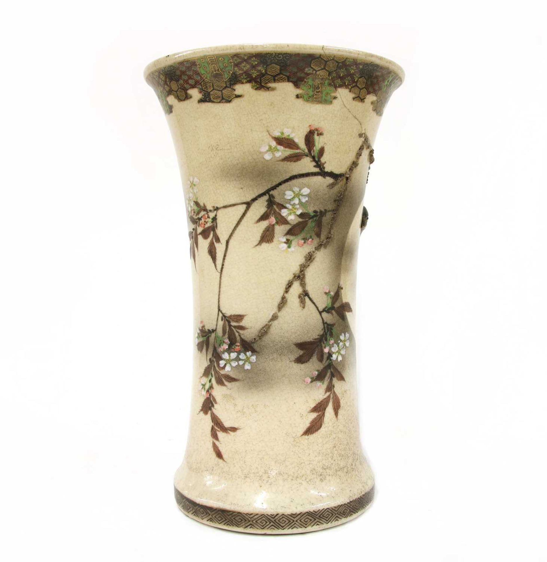 A Japanese Satsuma ware vase, - Image 3 of 5