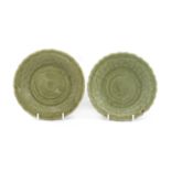 Two Chinese celadon dishes,
