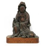 A Japanese bronze Kannon,