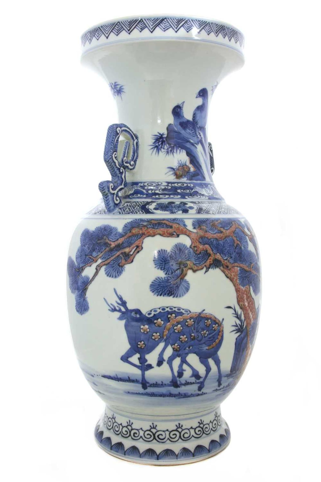 A Chinese copper-red and underglaze-blue vase, - Image 3 of 4